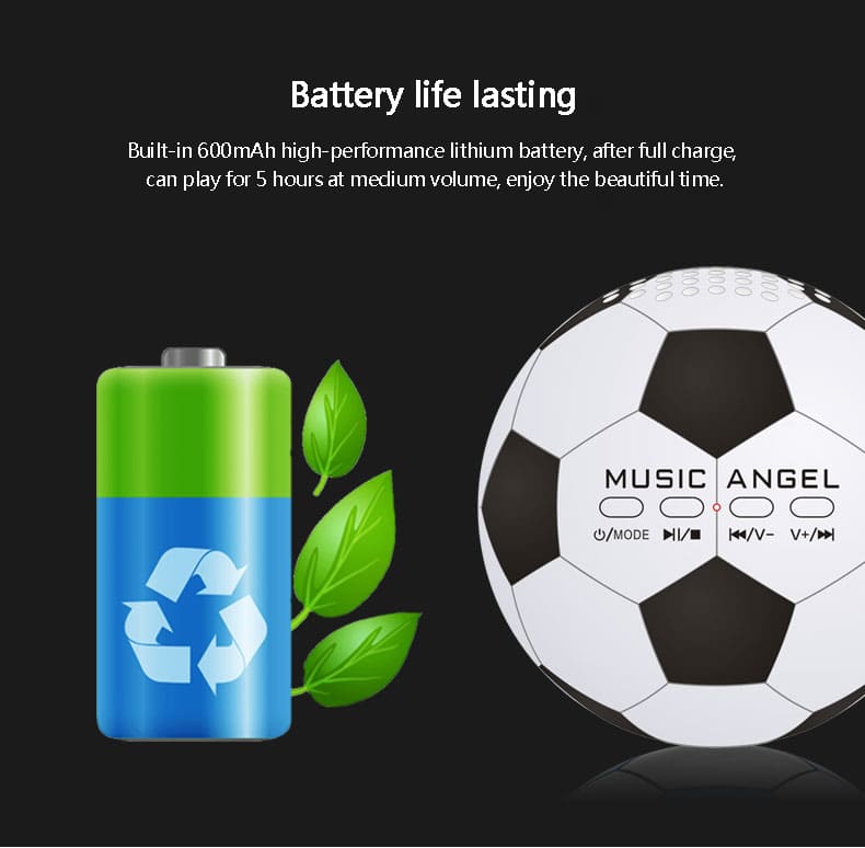 altavoz balón de fútbol bluetooth para smartphone