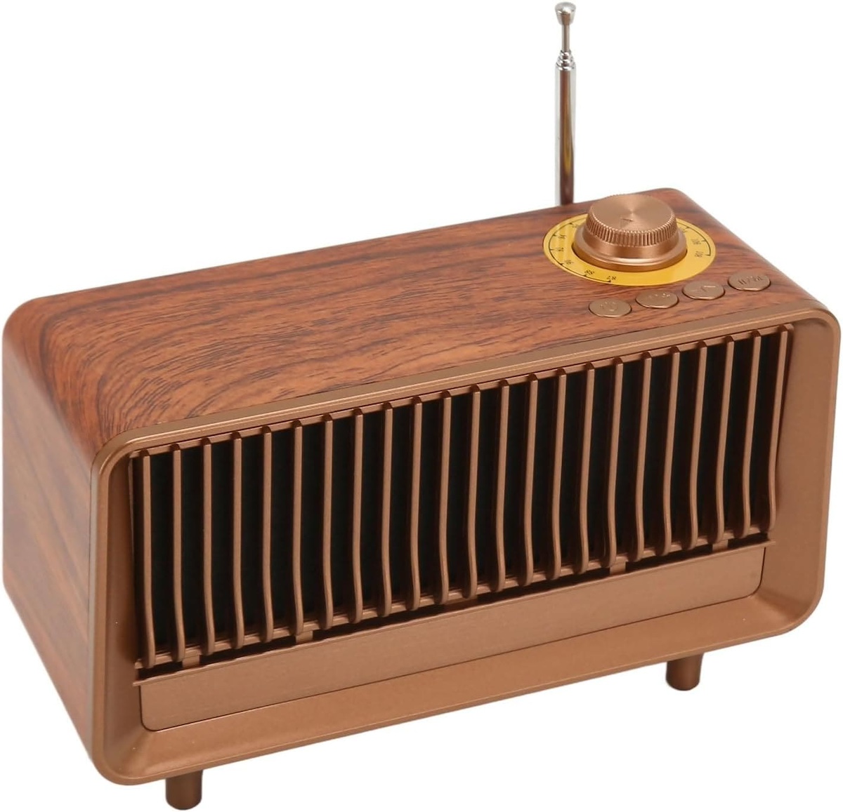 Radio bluetooth estilo retro vintage fabricada en madera