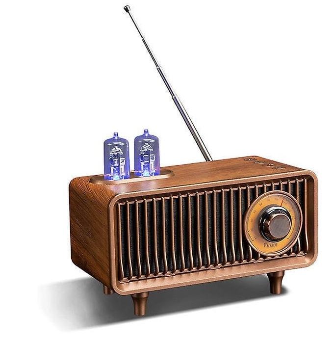 Radio bluetooth de madera vintage retro