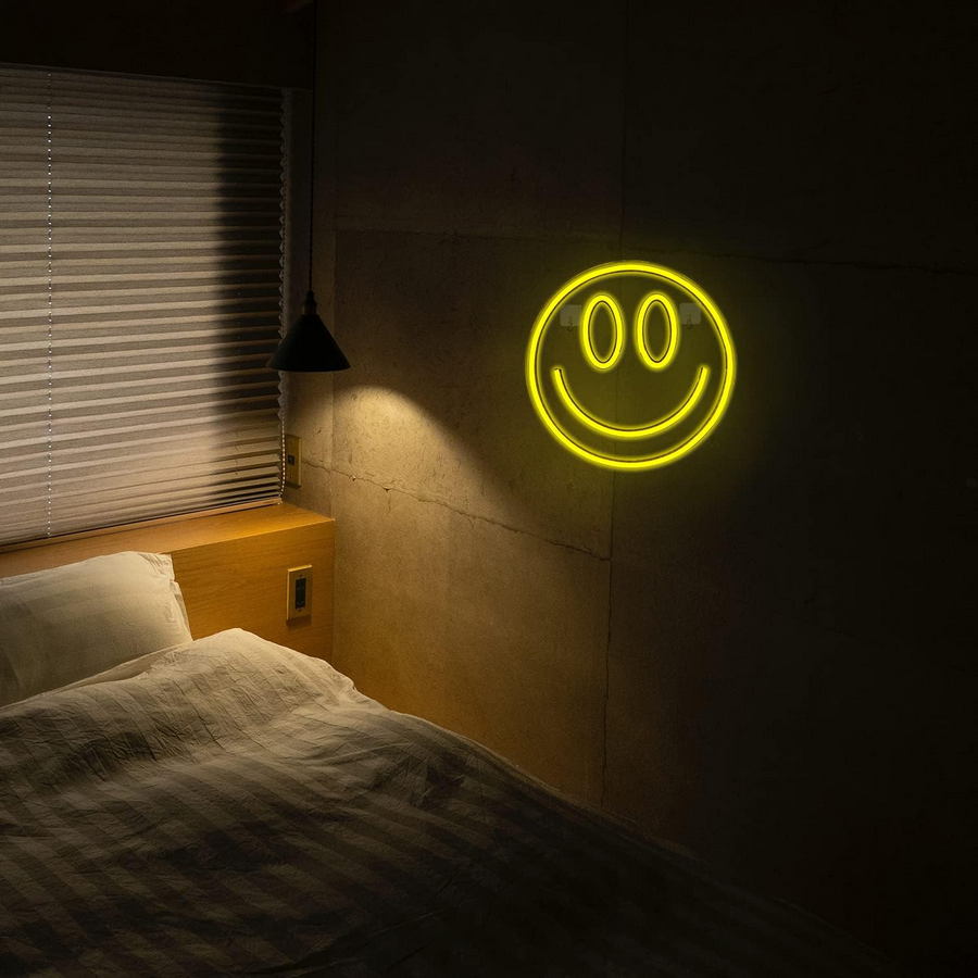 luz sonriente LED inscripción logotipo publicidad sonrisa