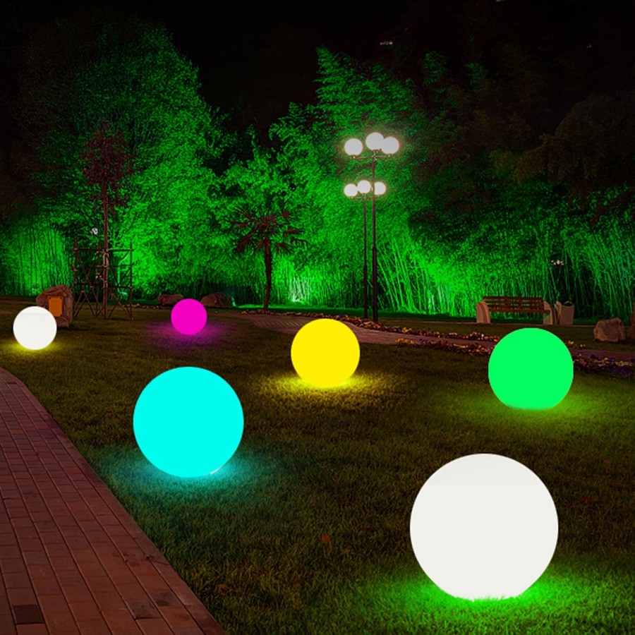 Globos de jardín - Lámpara solar LED 40cm - 8 colores + batería Li