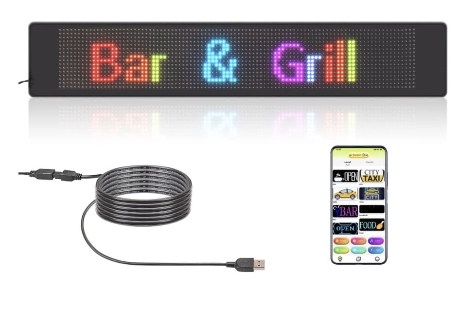 Publicidad de desplazamiento flexible del panel de tablero LED RGB para automóvil