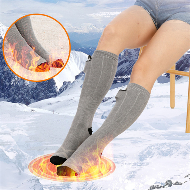  Calcetines calefactables, calcetines térmicos para hombres y  mujeres, calcetines térmicos eléctricos con aplicación inteligente,  calcetines eléctricos recargables de 5000 mAh, calcetines térmicos de  calentamiento móvil ajustable de
