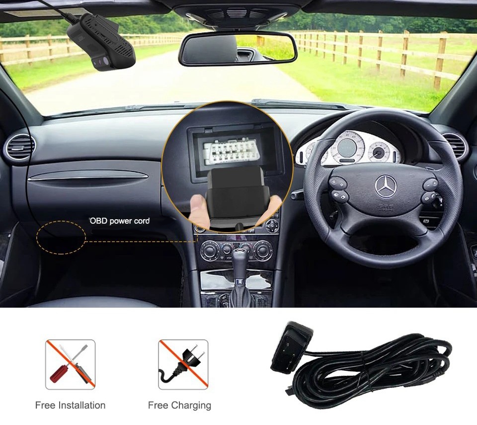 Cable de extensión OBD para cámara de coche, cámara de coche profesional